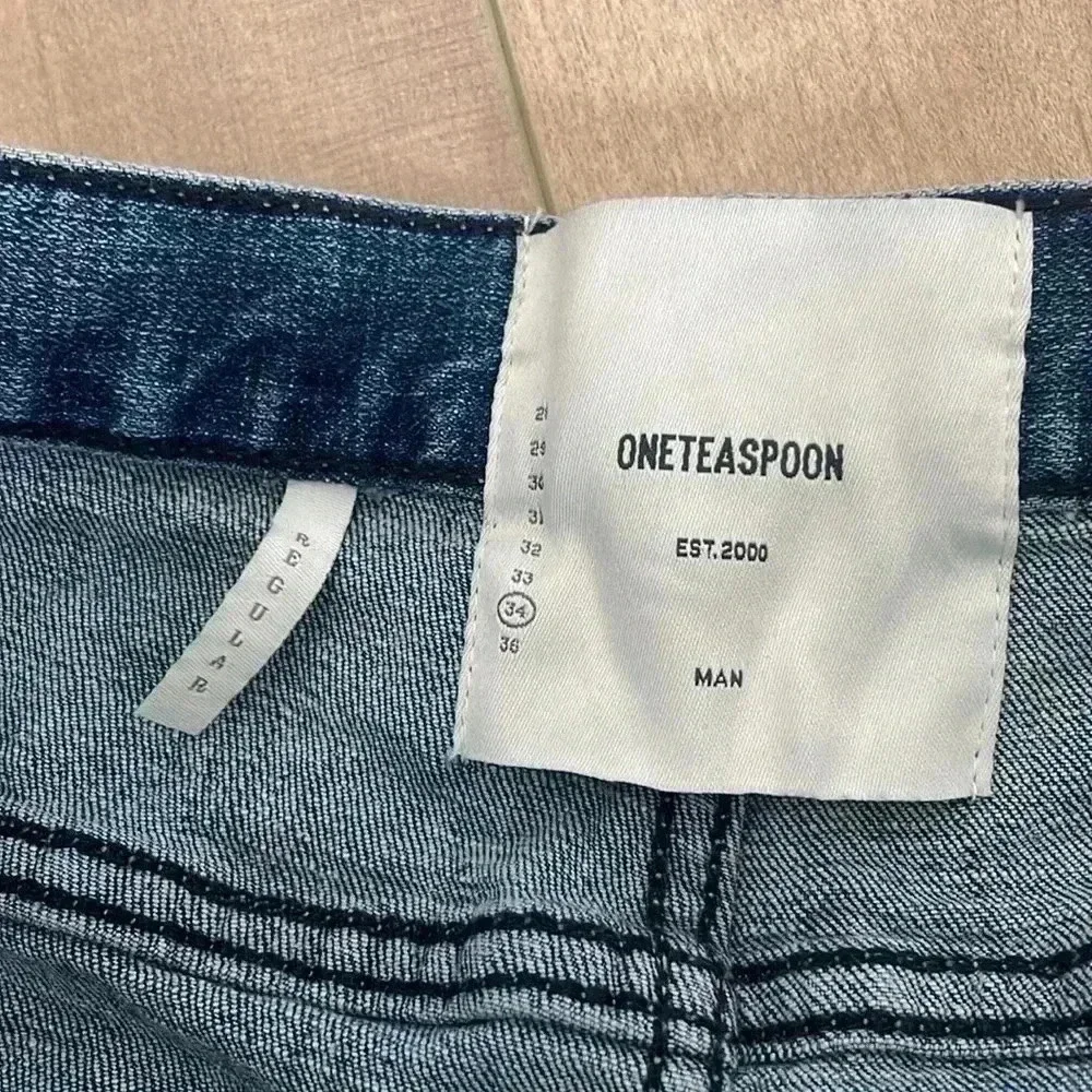 One Teaspoon Mr. Bones Super Skinny Jeans Men’s Sz 34 Fly Button